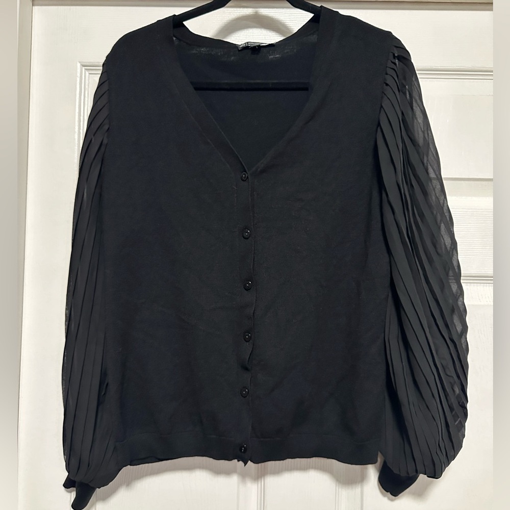 Adrianna Papell Black Cardigan Size M